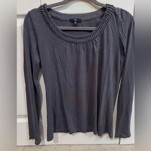 Grey Gap long sleeve with unique trim.